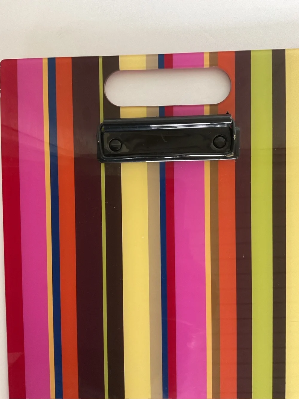 Rainbow Stripe Acrylic Clipboard